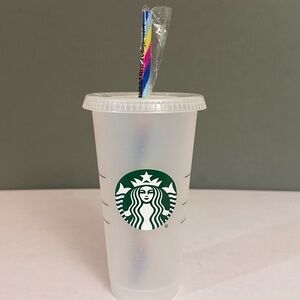 Starbucks Color Changing Cold Cup with Multicolor Straw